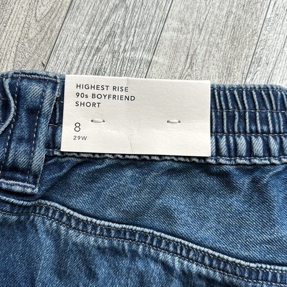 NWT AMERICAN EAGLE Highest Rise 90s Boyfriend Cargo Denim Jean Shorts Sz 8‎ - Picture 11 of 14